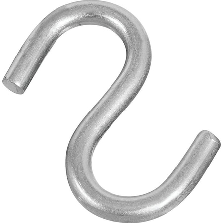 National Hardware S-Hook, 145 lb Working Load, 0.3 in Dia Wire, Stainless Steel, Stainless Steel N233-551
