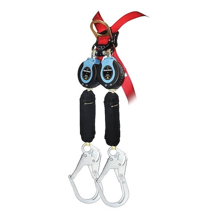 Duratech Not Applicable Self-Retracting Lifeline, 9 ft. Length, Carabiner, Steel, 2 Leg(s) 82909TB3