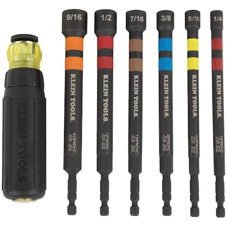 Klein Tools Magnetic Color-Coded Power Driver, 7PC 32950