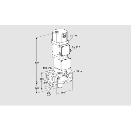 Honeywell Kromschroder VLV, MTR, GAS, VK 150/100F40W5HXG43 KS85314617