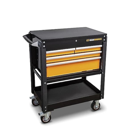 Gearwrench 33" 4 Drawer Black & Orange Utility Cart 83168