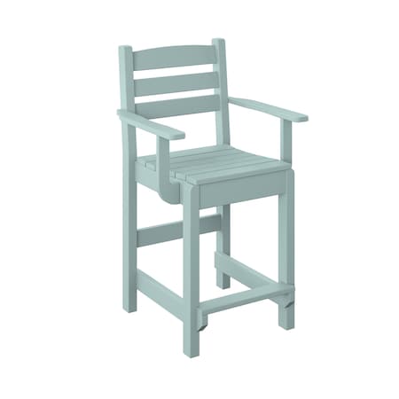 Polybird DINING CAPTAIN CHAIR "COUNTER HEIGHT".        SAGE POLYBIRD P11-C