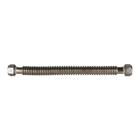 Home-Flex 3/4 in. FIP x 3/4 in. FIP x 18 in. Stainless Steel Water Heater Connector Silver Metallic HFWC-07-18