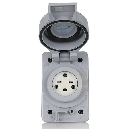 Leviton StrghtBladeRcptcl, 15A, 250VAC, Gry, Alum LNR96-2