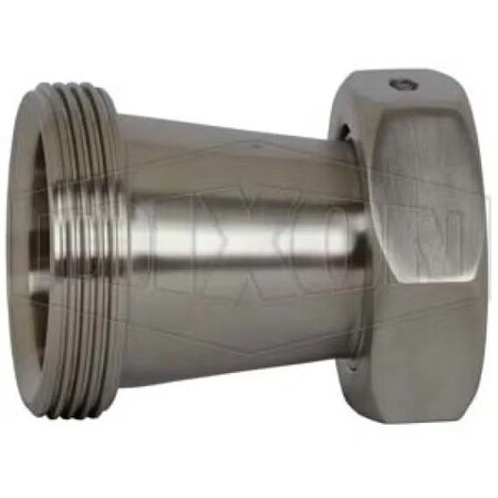 Dixon Concentric Reducer with Hex Nut, 2-1/2 x 2 in, Thread Beveled Seat x Plain Beveled Seat, 304 SS B31TP-G250200