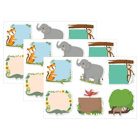 Creative Teaching Press Jungle Friends, 6'', Designer Cut-Outs, 36-Piece Set, 3PK 10926