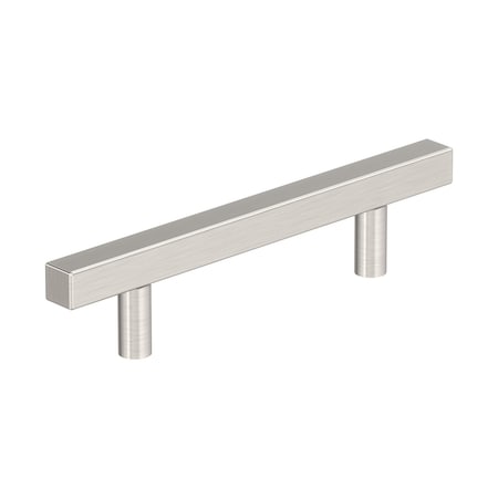 Amerock Bar Pulls Square 3-3/4 inch (96mm) Center-to-Center Satin Nickel Cabinet Pull, 25PK 25VMP37176G10