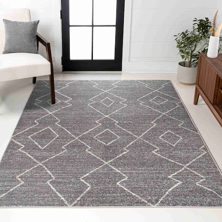Jonathan Y Alia Moroccan Beni Souk Gray/Cream 4 ft. x 6 ft. Area Rug MOH202B-4
