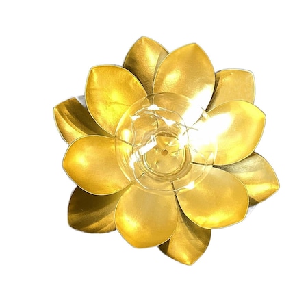 Homeroots Set of Two 6" Gold Metal Round Bedside Lamp With Black Cone Shade 636321