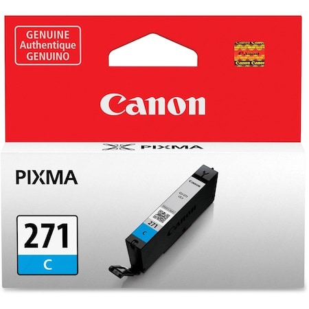 Canon CLI-271 Original Standard Yield Inkjet Ink Cartridge, Cyan CLI-271C