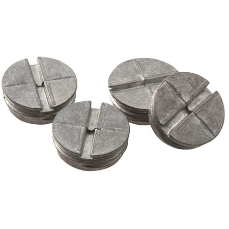 Hubbell Closure Plug, 13/16 in Dia, 5/16 in L, 13/16 in W, Metal, Gray 5269-5