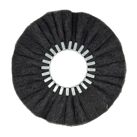 Renegade Products Usa 9 Inch Ultra-Fine, Black Satin Airway Buffing Wheel for Angle Grinders, No Center Plate FSA9X3N0-2PHDUFS