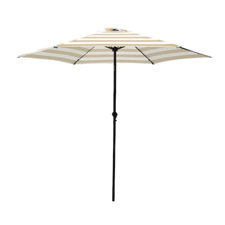 Seasonal Trends Umbrella, 8.2 ft H, 8.9 ft W Canopy, 8.9 ft L Canopy, Round Canopy, Steel Frame UM90BKOBD04/WT