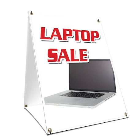 Signmission Laptop Sale, 36 Inch x 24 Inch A-frame Yard Sign, Plastic Sign SBC-2436-Laptop Sale