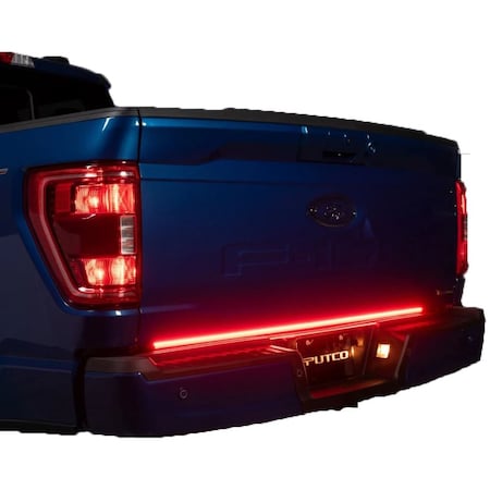 Putco Light Bar, LED; 60 Inch Flexible Light Bar; Clear Lens; Red Running/ Red Brake/ White Reverse/ 9202960-17