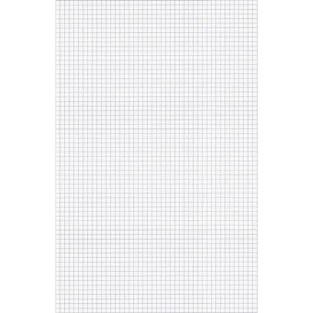 Ampad Tabloid size Quadrille Pad Tabloid, White, 50PK TOP22037
