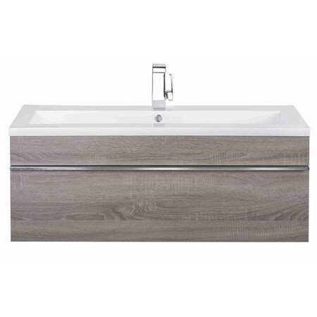 Cutler Trough Collection 42 in Wall Mount Modern Bathroom Vanity - Dorato FV-TR-DORATO42
