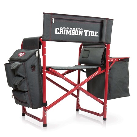 Picnic Time Family Of Brands NCAA Alabama Crimson Tide Fusion Camping Chair with Side Table and Soft Cooler 807-00-600-004-0