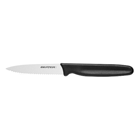 Dexter Russell Paring Knife, 3 1/4 in Blade, Black/White 31437