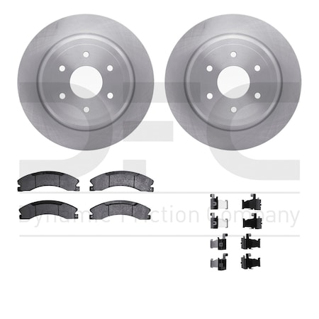 Dynamic Friction Co DFC Brake Rotor- Heavy Duty Brake Pad includes Hardware 6412-67025