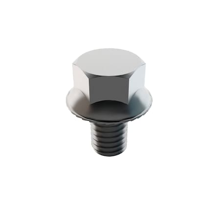 Zoro Select Not Graded, 3/8"-16 Serrated Flange Bolt, Plain Stainless Steel, 5/8 in L, 25 PK 31-SFH-37C-62