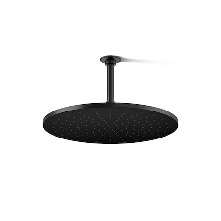 Kohler Contemporary Round 14 in single-function rainhead, 2.5 gpm 13691-BL