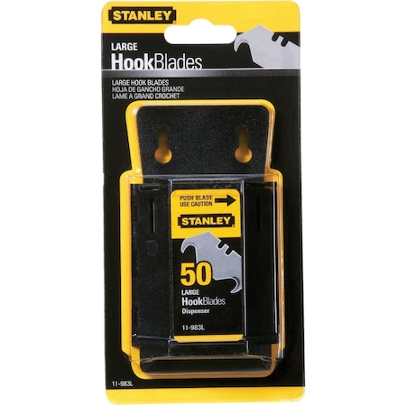 Stanley Large 2-Ended Hook 1-7/8'' Utility Knife Blade, 50PK 11-983L