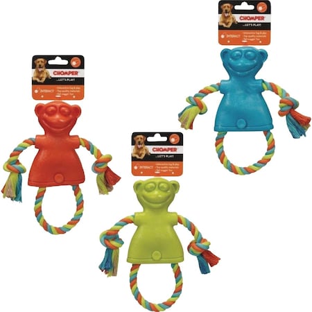 Boss Pet Chomper TPR Large Monkey With Rope Dog Toy WB15502