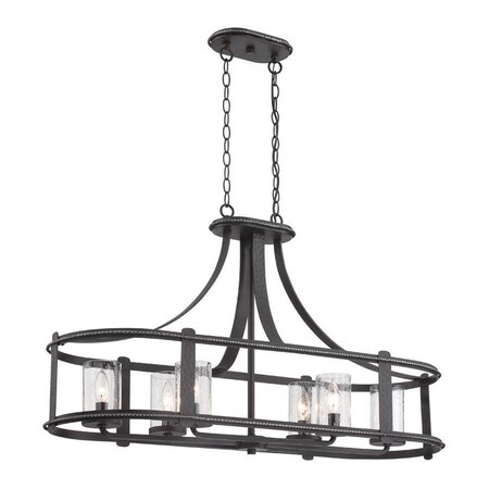 Designers Fountain Artisan Pardo Wash Palencia 6 Light 1 Tier Linear Chandelier 87538-APW