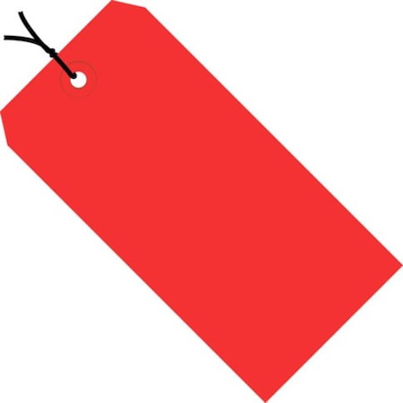 Partners Brand Shipping Tags, Pre-Strung, 13 Pt., 6 1/4" x 3 1/8", Red, PK1000 G11082E