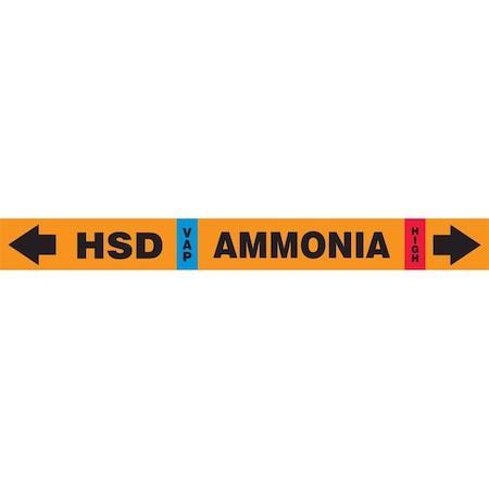 Accuform IIAR SELFSTICK AMMONIA PIPE MARKER RAK107T