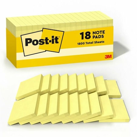 3M Post-it Notes, Cabinet Pk, 3inx3in, 18PK 65418CP