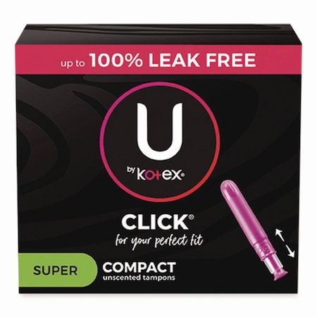 Kotex U by Click Compact Tampons, Regular, 32PK 51584