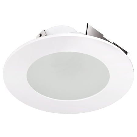 Elco Lighting 4in Universal Sloped Ceiling Koto Trim, Frosted Lens, White ELK4349H