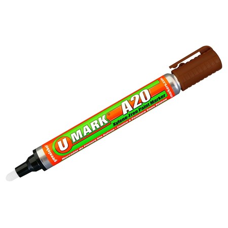 U-Mark A20 Paint Marker w/ Reversible Tip BROWN 10715