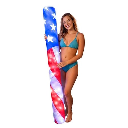 Poolcandy Stars and Stripes Series Big-Size American-Flag Pool Noodle, Cylindrical, PVC US1754USL