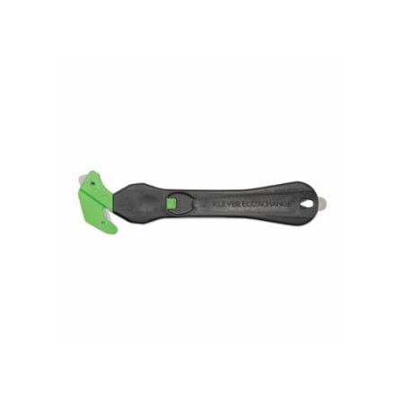 Klever EcoXChangeXD Safety Cutter, 7 in L, Straight Blade, Steel, Recycled Plastic, Black/Green, 10PK 926-ECO-200XC-65EX