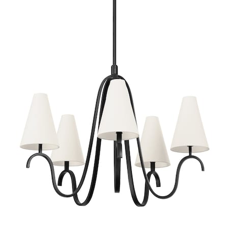 Troy Lighting Colin King X Melor 5 Light Chandelier 40.5 In. Forged Iron F9341-FOR