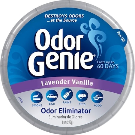 Odor Genie Odor Eliminator, 8 oz, Solid, Lavender Vanilla FG69LV