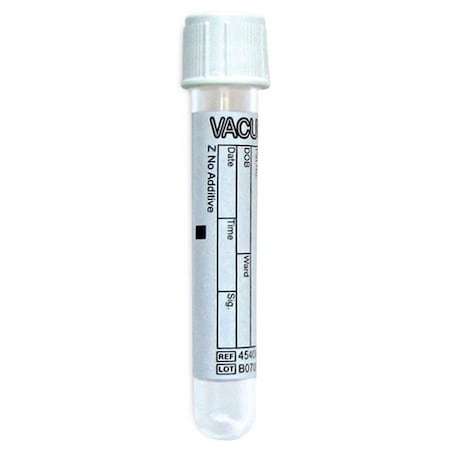 Medline Vacuette Serum Blood Collection Tube, No Additive, White, 3mL, 13x75, 1200PK GRI454241