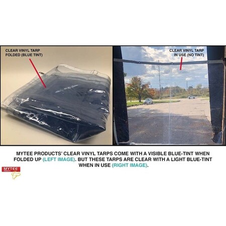 Mytee Products (2 Pack) 8ft x 12ft Clear Vinyl Tarp, 22 oz Vinyl, 2PK CVT8-12x2