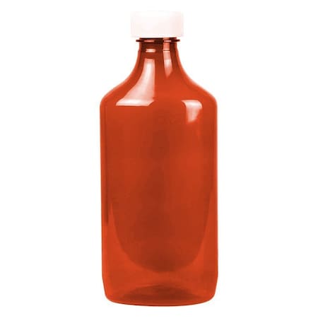 Jorgensen Laboratories Amber Plastic Graduated Ovals, 16oz, 50PK J1207F