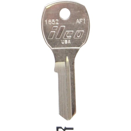 Ilco Florence Nickel Plated House Key AF1 / 1652, 10PK IAL00000712