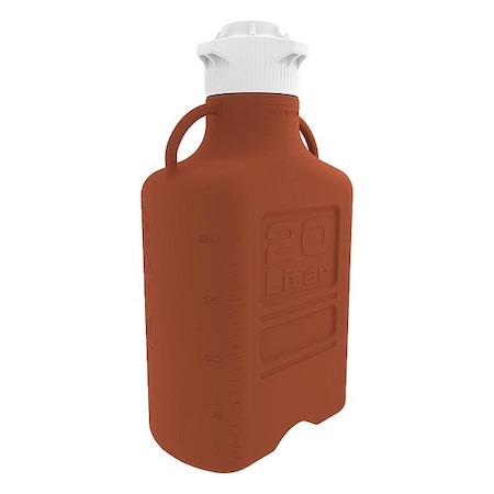 Zoro Select Carboy, HDPE, 618 mm H, Amber 15K-3121-OEM