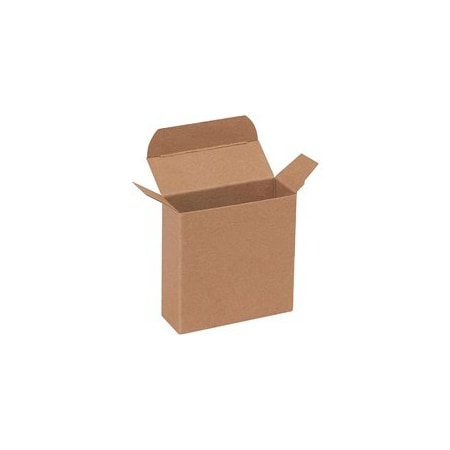 Bubblefast 1000-3 1/2 x 1 1/4 x 3 1/2'' Kraft Reverse Tuck Folding Cartons, 1000PK BFRTS81