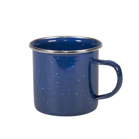 Stansport Coffee Mug, 12 oz Capacity, Stainless Steel, Blue 15985