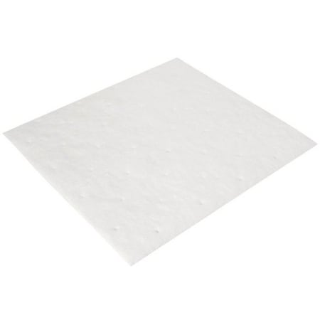 3M Sorbent Pad, 37 1/2 gal, 17 in x 19 in, Oil, White, 100 PK HP-156