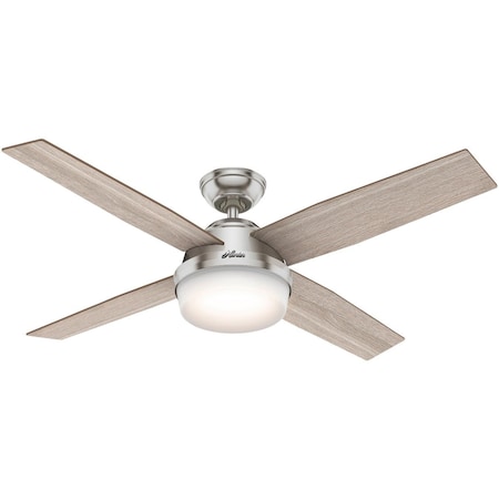 Hunter Dempsey 52'' Brush Nickel Ceiling Fan with Light Kit 50284