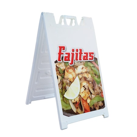 Signmission Fajitas, A-Frame & 2 Decals Installed, Heavy-Duty Plastic Frame SBHD-D-2436-Fajitas