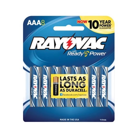 Rayovac 8248J High Energy Premium Alkaline AAA Battery, 12PK 3463577